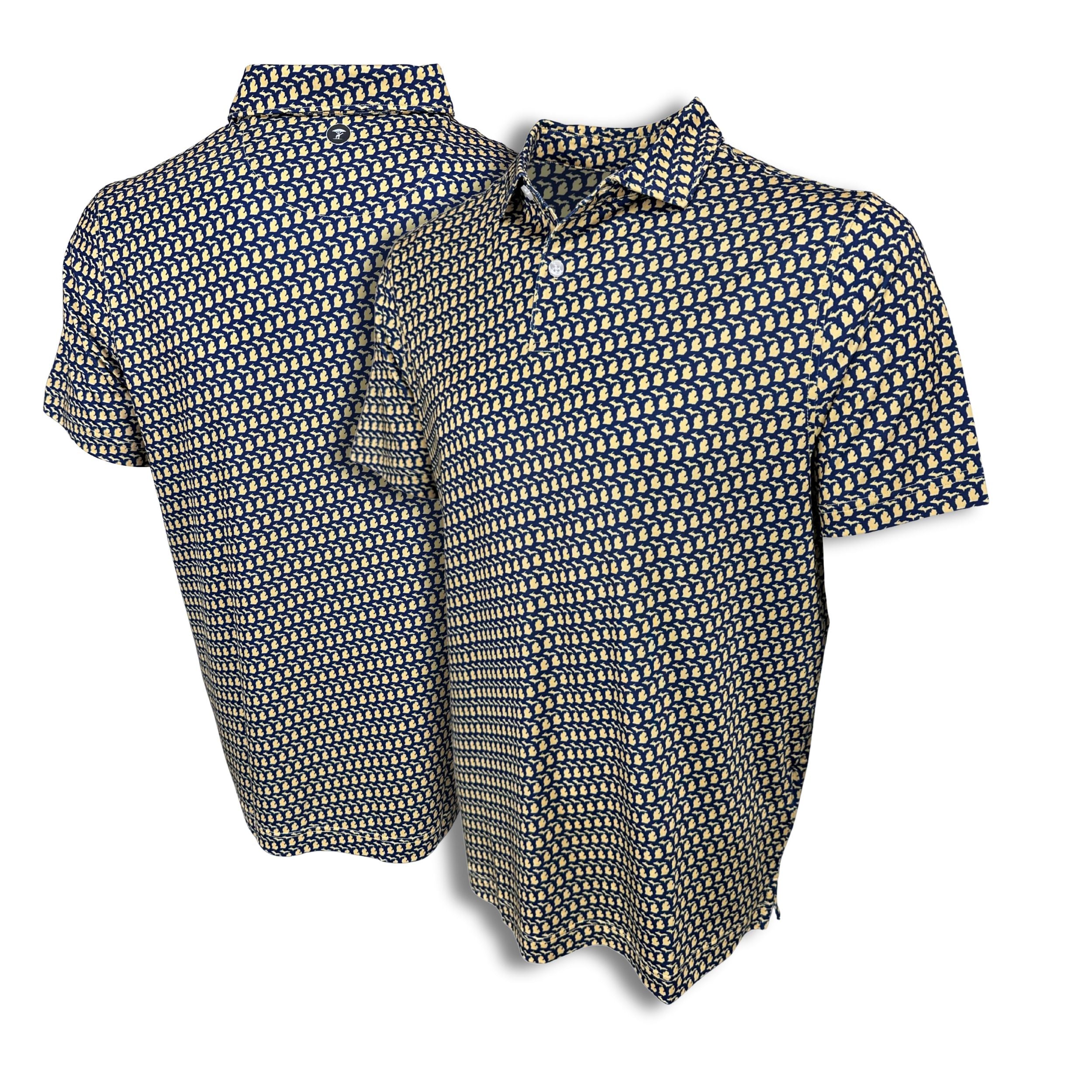 Michigan Blue Print Polo